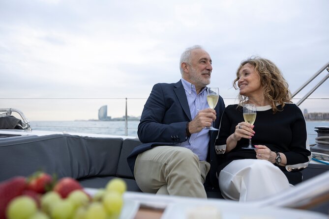 Sunset On A Luxury Sailboat From Port Olimpic - Who will enjoy this most?