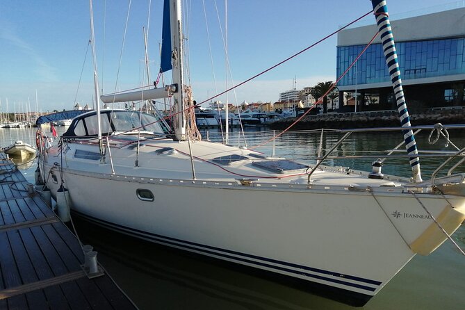 Sunset on a Luxury Sailing Yacht from Vilamoura (Max 12 Guests) - Falésia Beach from the water