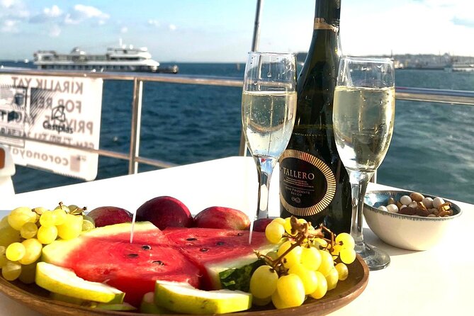 Sunset or Daytime Istanbul Guided Luxury Yacht Cruise with Snacks - The second bridge and Anadolu Hisarı