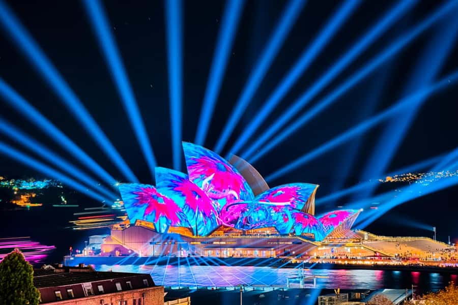 Sydney: Premium Catamaran Vivid Cruise with Welcome Drink - Whitehaven’s indoor and outdoor decks