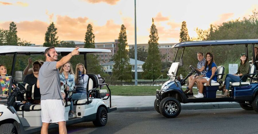 Tampa: Guided City Tour in Deluxe Street Golf Cart - The Aquarium, port, and Channel District