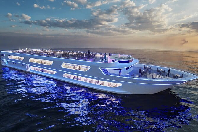 The Luxury White Cruise Experience - The Chao Phraya after sunset