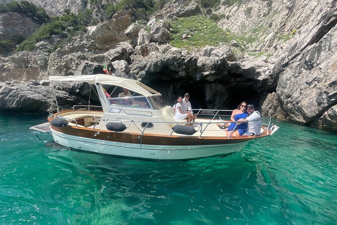 Three Hour Private Guided Tour of Capri with a luxury Gozzo cabin cruiser - What is included on the gozzo