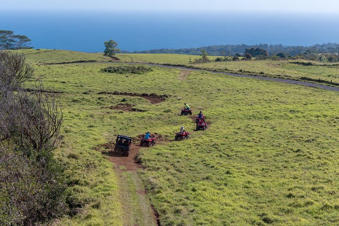 Umauma Falls Deluxe ATV Waterfall and Swim Experience - Riding the Hamakua ranch trails