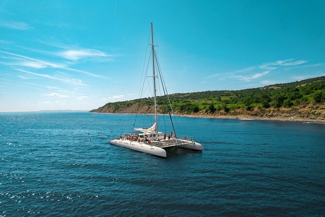 VIP Catamaran 4 hour Activity with Snorkeling in Bulgaria - The catamaran setup: sun, shade, and a steady rhythm
