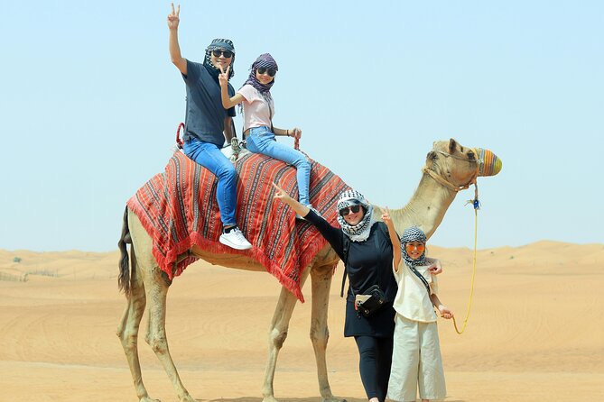 VIP Desert Safari Camel Ride Sand Boarding & BBQ Dinner - Red dunes first, camp evening later
