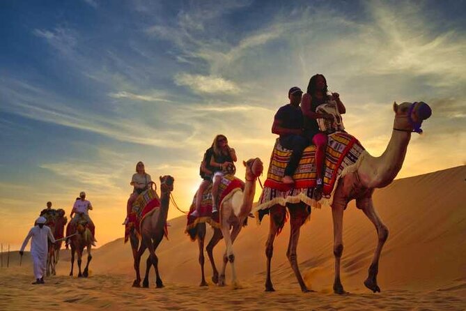 VIP Desert Safari Camel Ride Sand Boarding & BBQ Dinner - Bedouin-style camp with Arabic coffee and henna