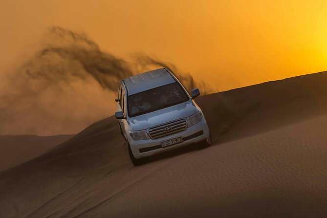 VIP Desert Safari Camel Ride Sand Boarding & BBQ Dinner - Dune bashing on Dubai’s high sand