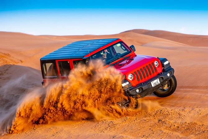 VIP Desert Safari Private & Front Area VIP Table Service - Dune bashing across the red sand