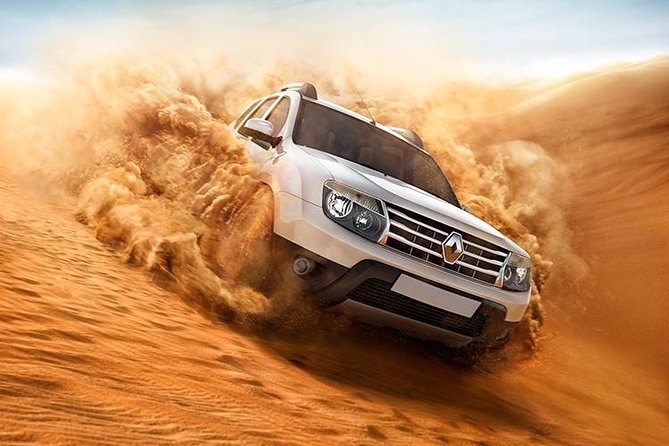 VIP Dubai Desert Safari with Dinner served at table and 3 live Shows - Dune bashing across tall red dunes