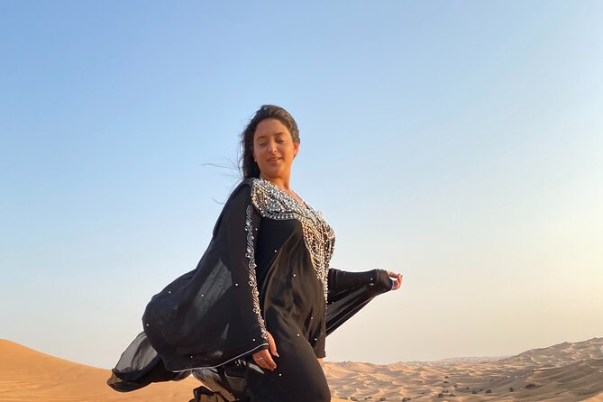 VIP Evening Desert Safari with Camel Ride & BBQ Dinner–Shared Car - Sandboarding and sunset photos on the dunes