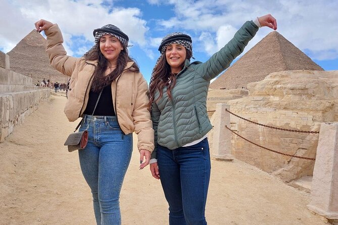VIP Giza Pyramids, Sphinx, Lunch,Camel Ride & inside 3rd pyramid - Khafre’s Pyramid and the surviving cap of stone
