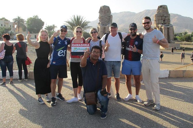 VIP Luxor Day Tour from Hurghada, Small group the top operator - A quick stop at the Colossi of Memnon