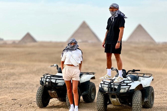 VIP Private Tour Giza Pyramids ,Sphinx , Quad Ride, Camel Ride - Reaching the Great Pyramid and Its Neighbors