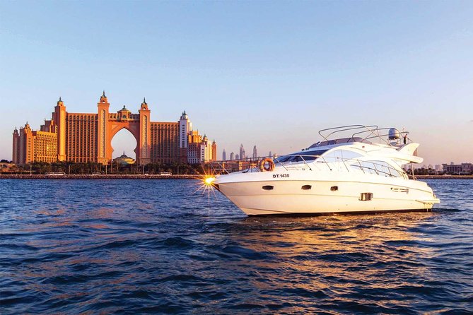 Yacht Trip Dubai : Book 56 ft Premium Yacht up to 21 people - Burj Al Arab and Dubai’s sail-shaped skyline