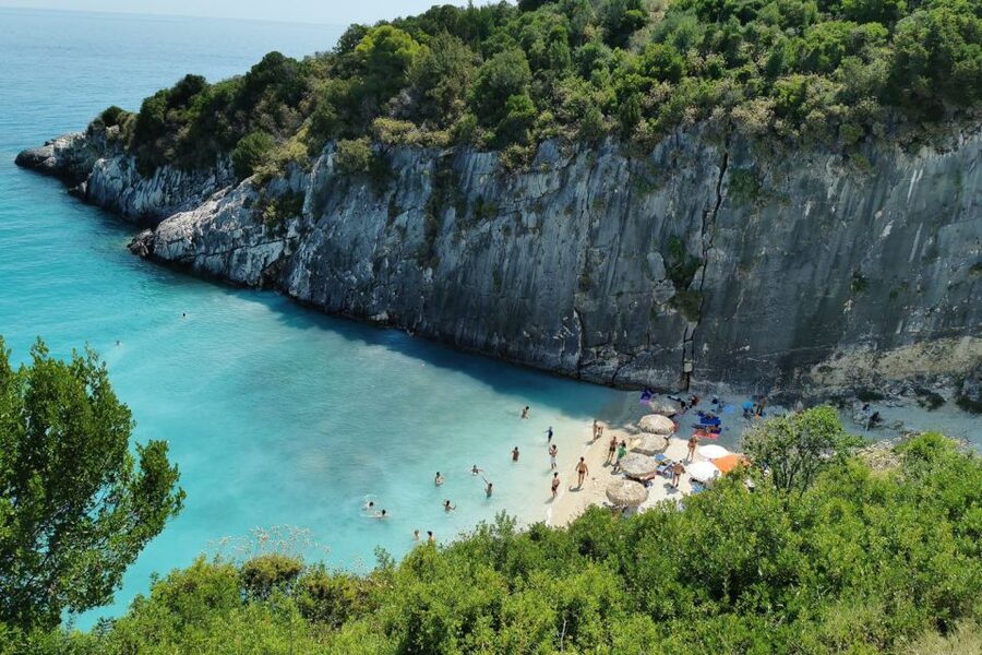 Zakynthos Small Group Tour Shipwreck & Blue Caves Land & Sea - Navagio viewpoint shows the famous wreck from above