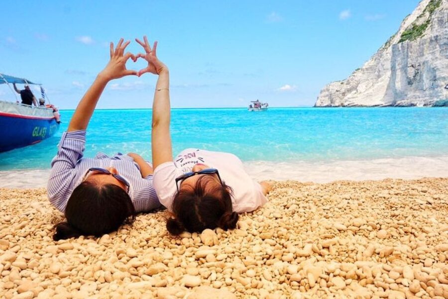 Zakynthos Small Group Tour Shipwreck & Blue Caves Land & Sea - Exo Chora and an olive tree with a very long past